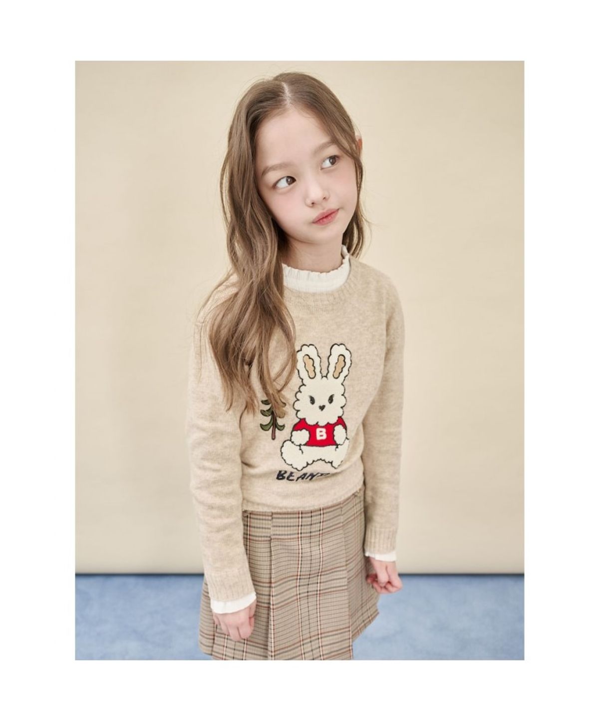 빈폴 키즈(BEANPOLE KIDS) 토끼 빙키 풀오버 니트  베이지 (BI5X51U01A)