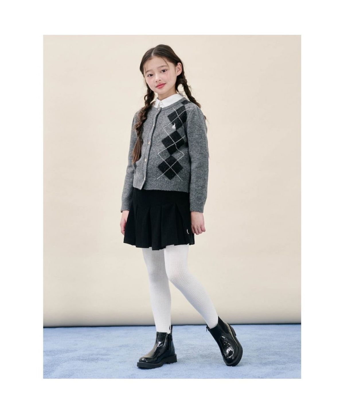 빈폴 키즈(BEANPOLE KIDS) 여아 아가일 카디건  애쉬 (BI5X5AG014)