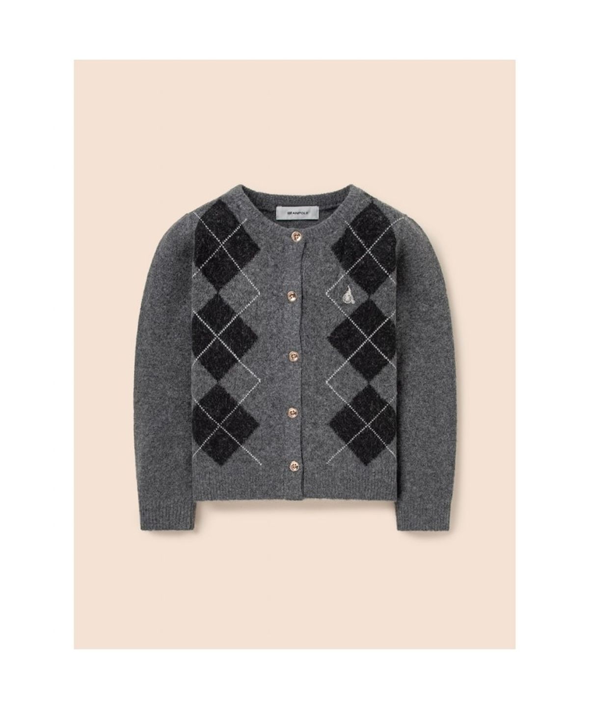 빈폴 키즈(BEANPOLE KIDS) 여아 아가일 카디건  애쉬 (BI5X5AG014)