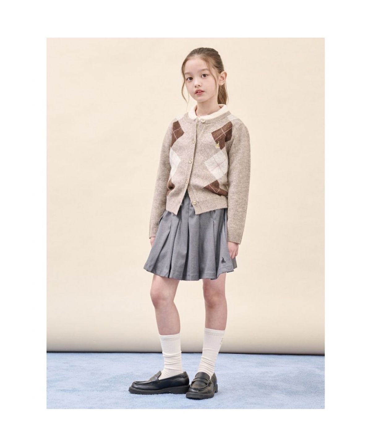 빈폴 키즈(BEANPOLE KIDS) 여아 아가일 카디건  베이지 (BI5X5AG01A)