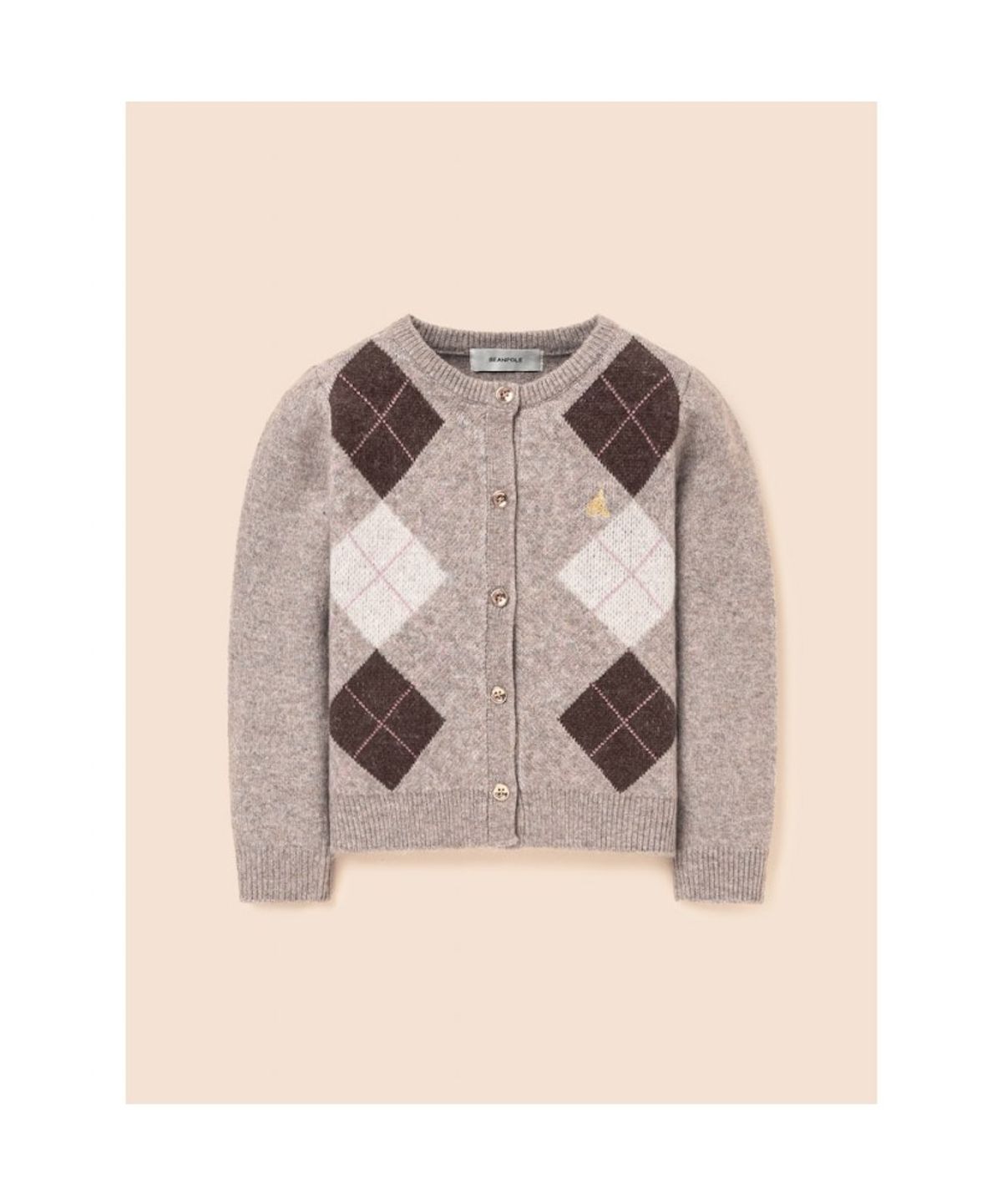빈폴 키즈(BEANPOLE KIDS) 여아 아가일 카디건  베이지 (BI5X5AG01A)