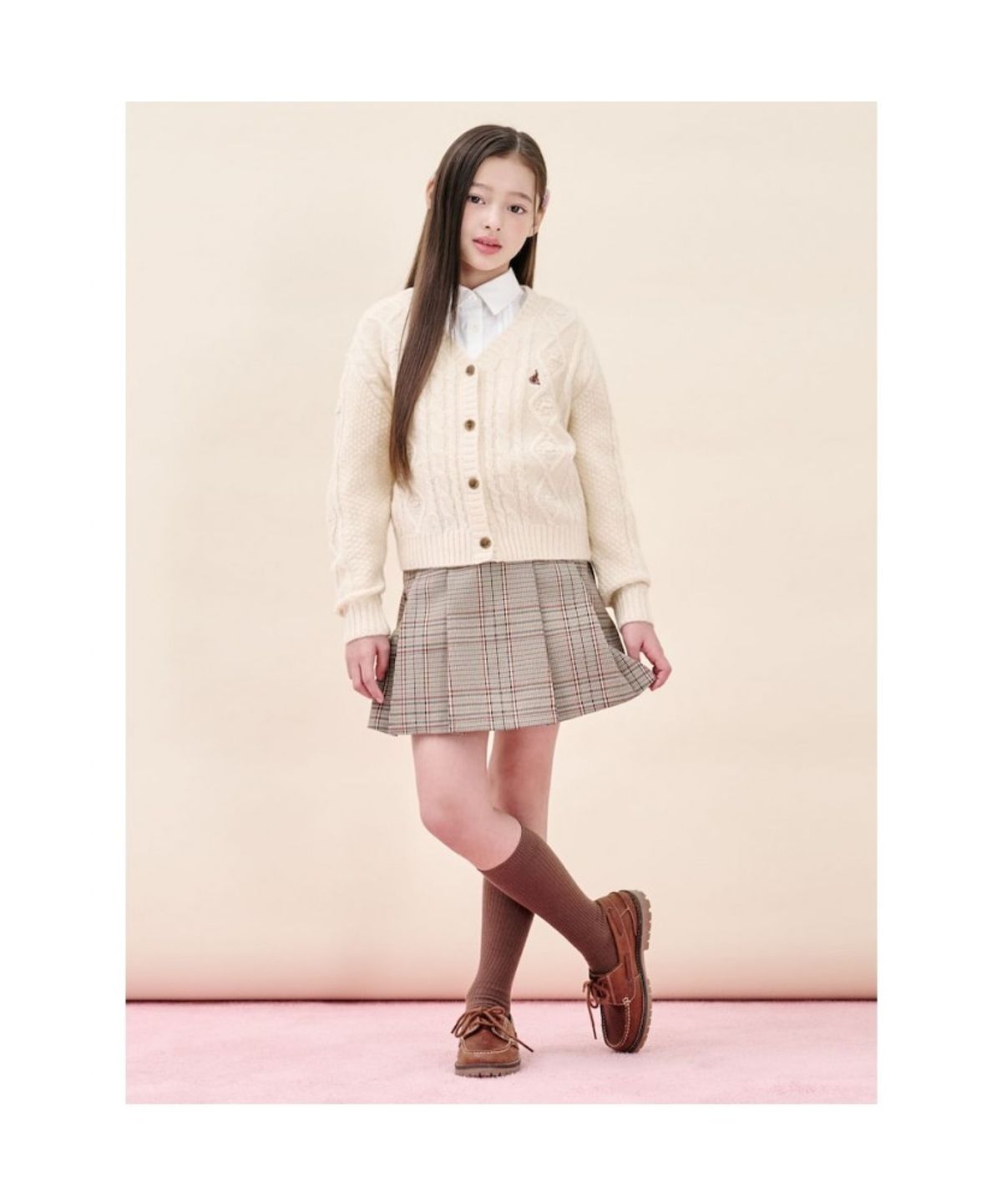 빈폴 키즈(BEANPOLE KIDS) 겨울 모직 스커트팬츠  브라운 (BI5X27G03D)