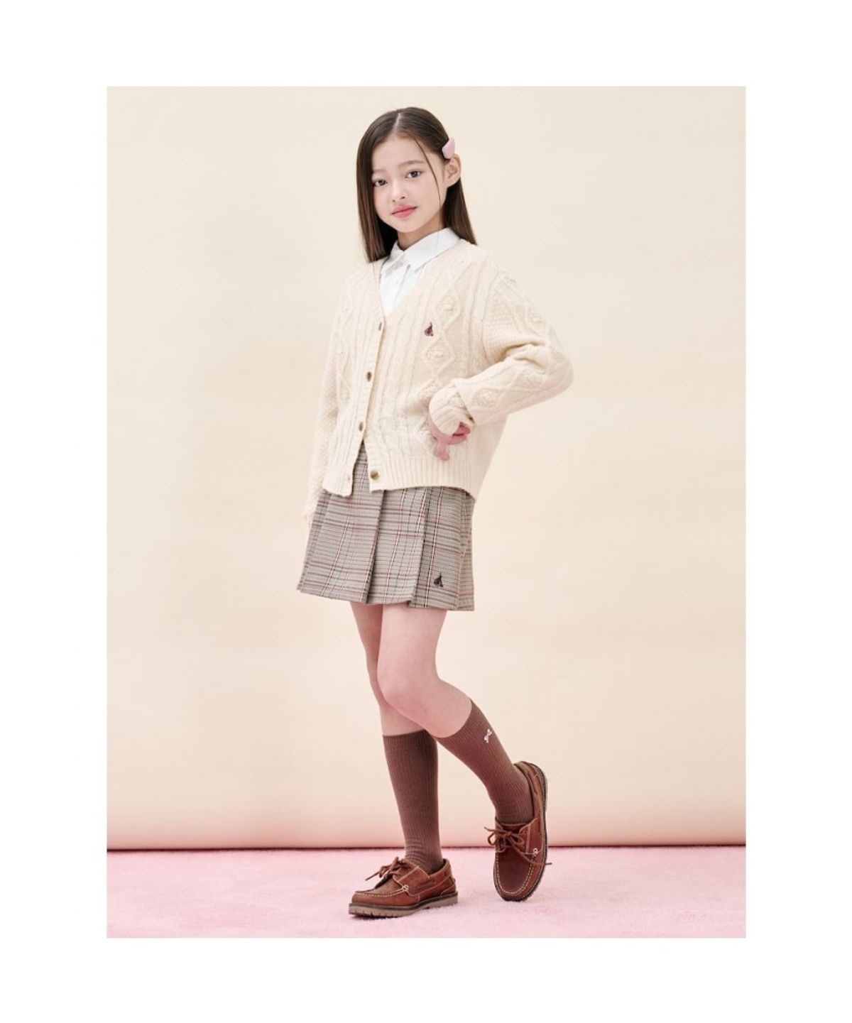 빈폴 키즈(BEANPOLE KIDS) 겨울 모직 스커트팬츠  브라운 (BI5X27G03D)