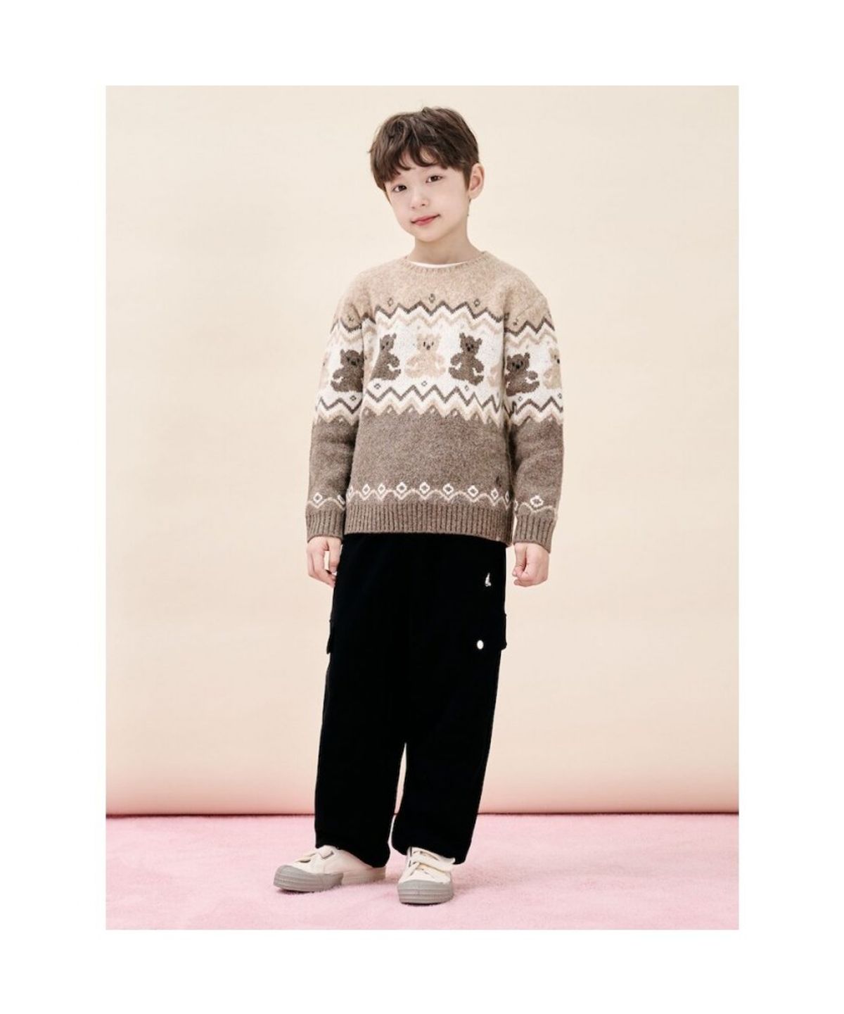 빈폴 키즈(BEANPOLE KIDS) 폴리기모 스웨트형 팬츠  블랙 (BI5X21U035)
