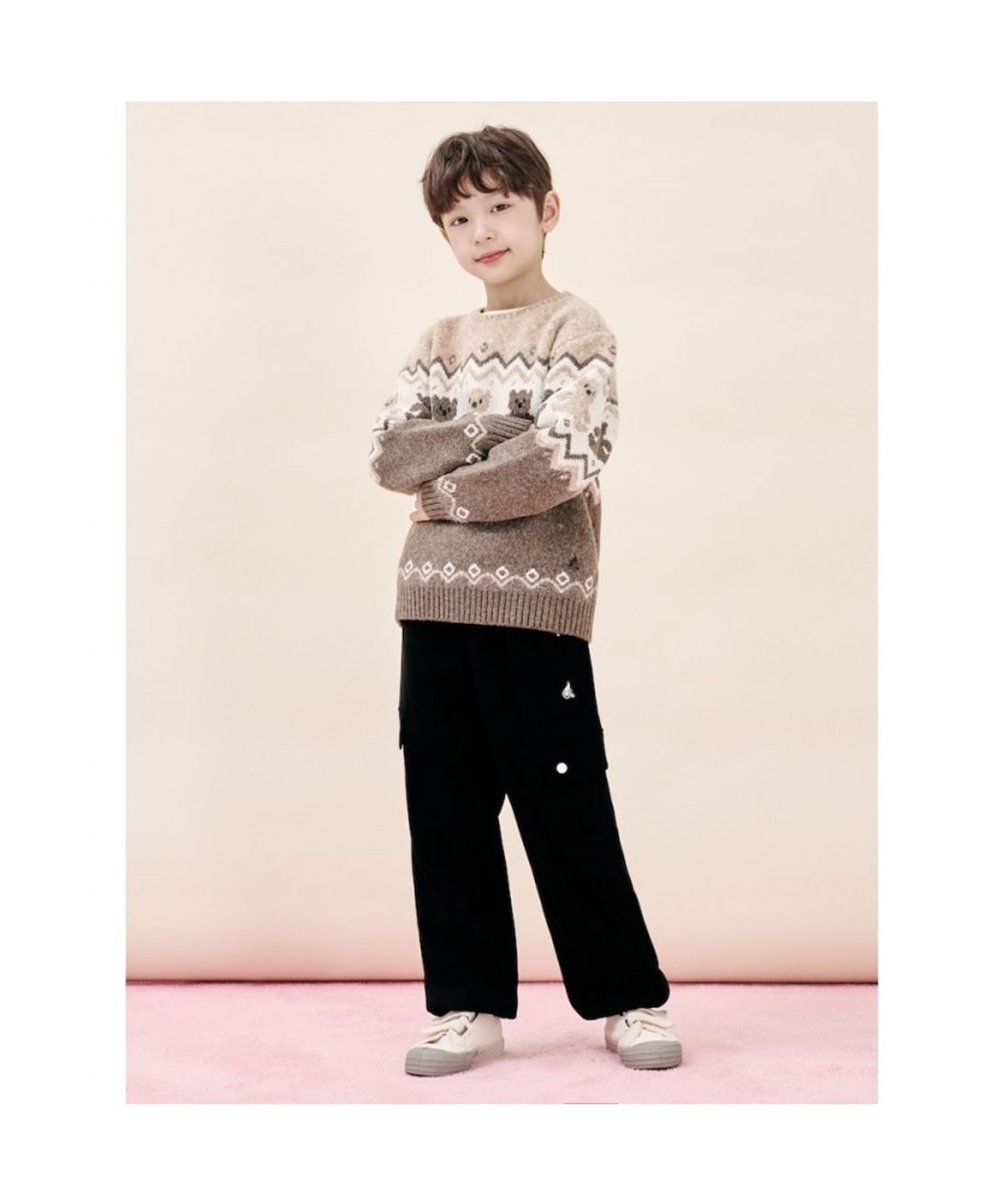 빈폴 키즈(BEANPOLE KIDS) 폴리기모 스웨트형 팬츠  블랙 (BI5X21U035)