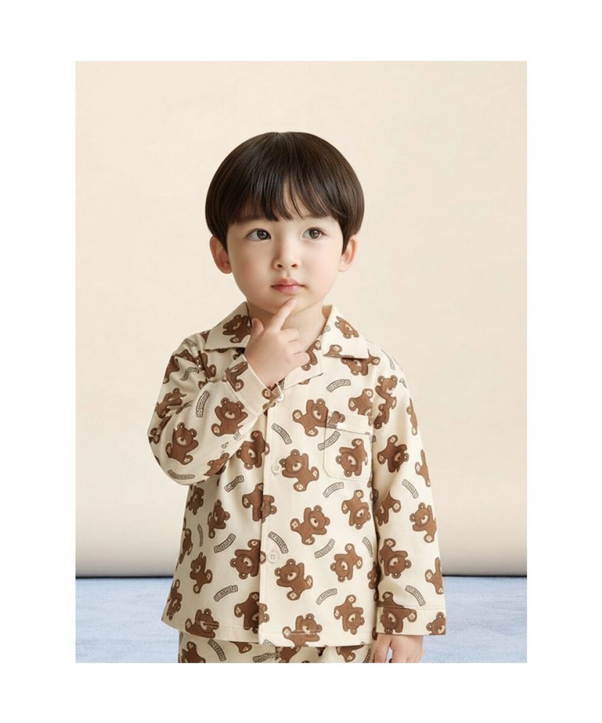 빈폴 키즈(BEANPOLE KIDS) 곰돌이 폴키 파자마 2PCS 상하 세트  아이보리 (BI5X41U060) (BI5X41U060)