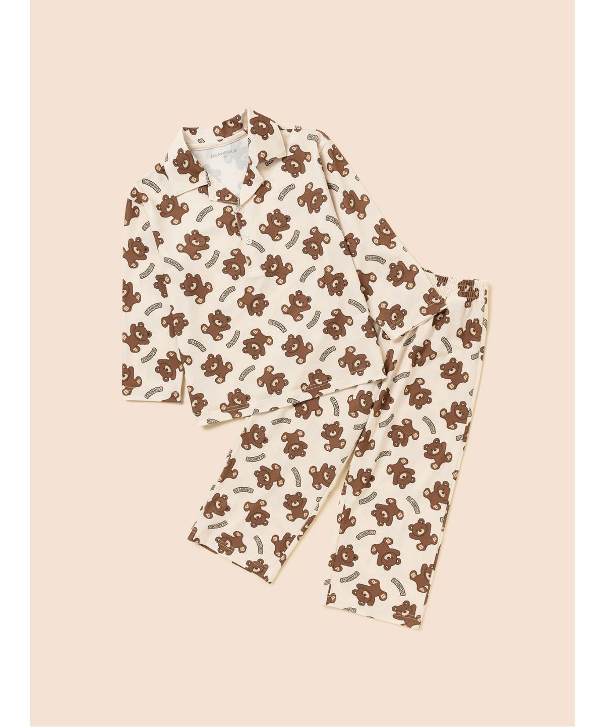 빈폴 키즈(BEANPOLE KIDS) 곰돌이 폴키 파자마 2PCS 상하 세트  아이보리 (BI5X41U060) (BI5X41U060)