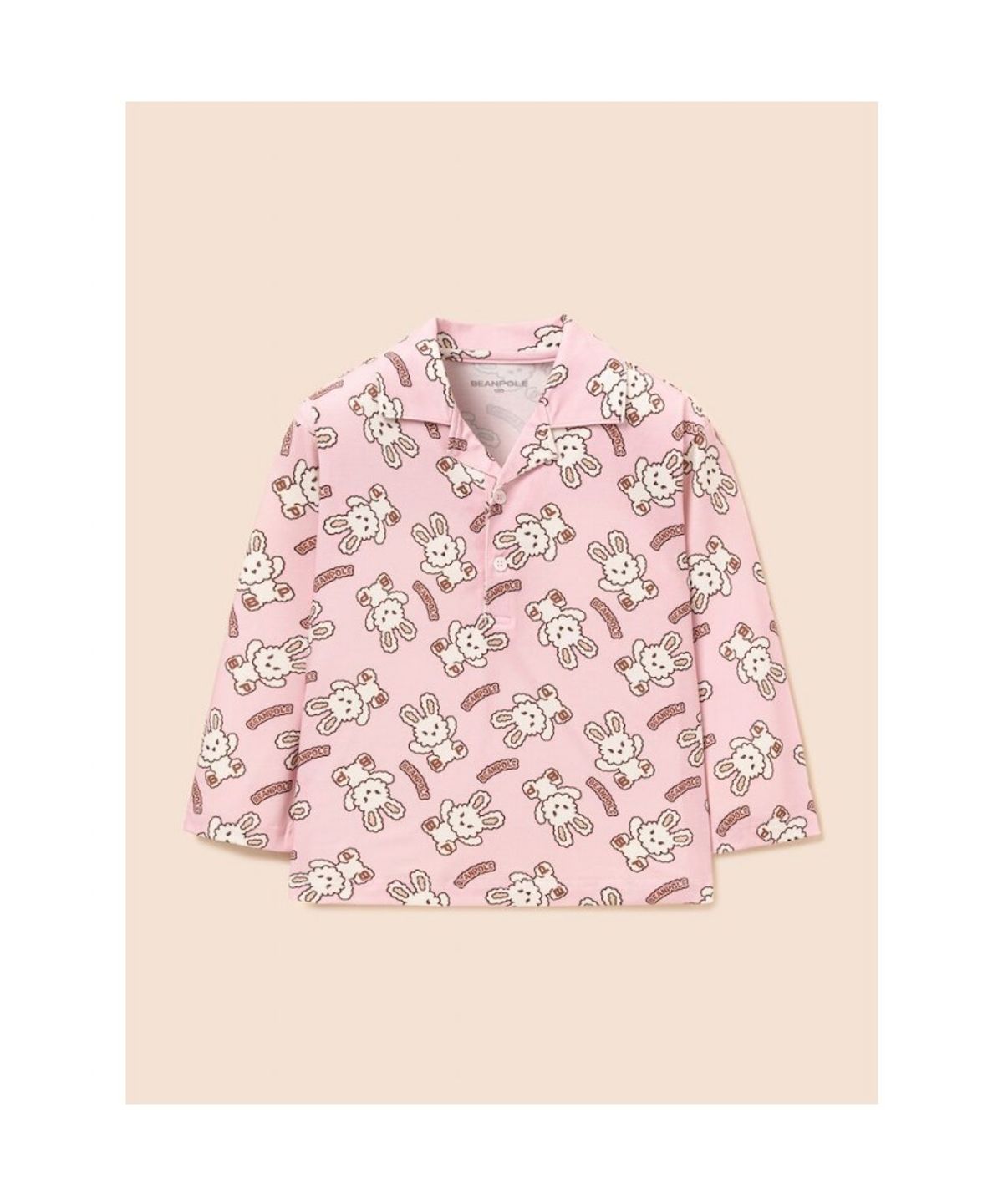 빈폴 키즈(BEANPOLE KIDS) 토끼 빙키 파자마 2PCS 상하 세트  라이트 핑크 (BI5X41U06Y)