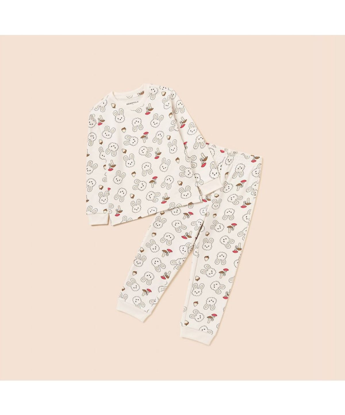 빈폴 키즈(BEANPOLE KIDS) 토끼 빙키 실내복 2PCS 상하 세트  아이보리 (BI5X41U070)
