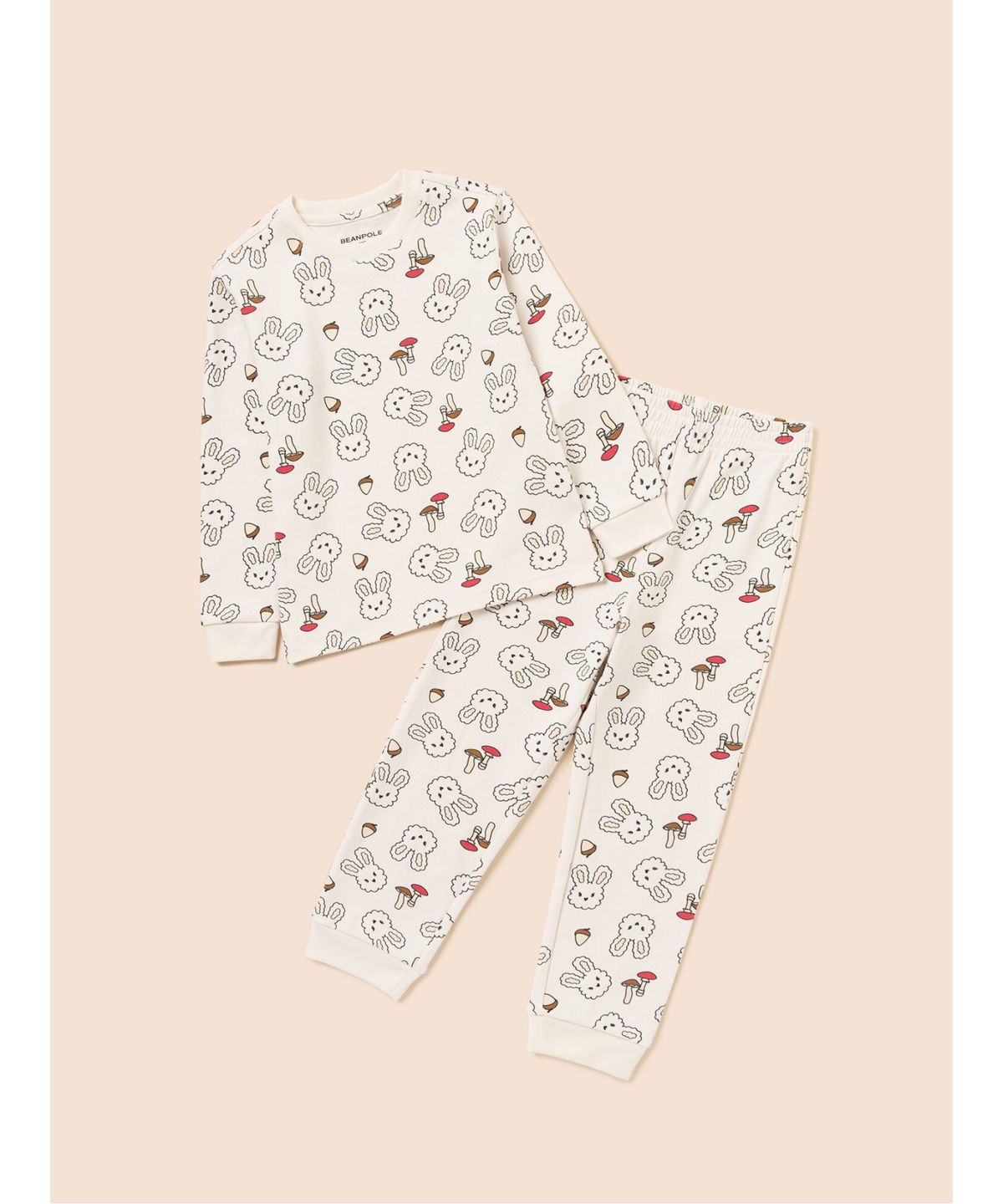 빈폴 키즈(BEANPOLE KIDS) 토끼 빙키 실내복 2PCS 상하 세트  아이보리 (BI5X41U070)