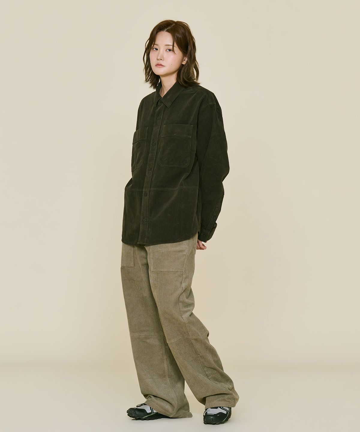 논타입(NONTYPE) FATIGUE CORDUROY BAKER PANTS (KHAKI)