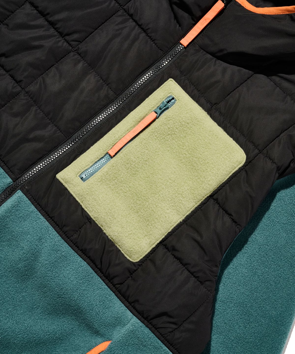 논타입(NONTYPE) QUILTED FLEECE BOMBER (PEACOCK GREEN)