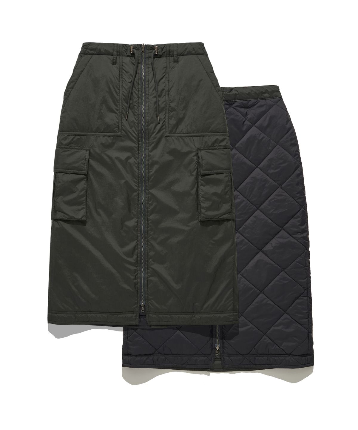 힐리먼트(HELEMENT) 여성 패딩 카고 스커트 (KHAKI)
