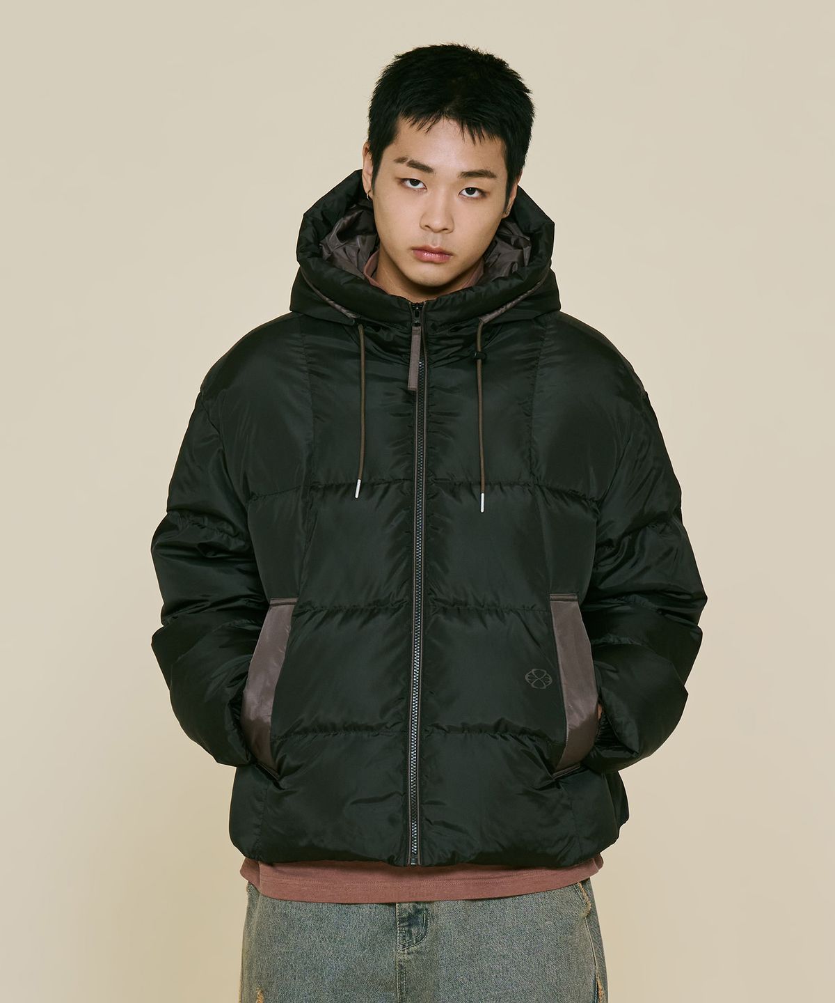 논타입(NONTYPE) CONTRAST COMFY DOWN PARKA (BLACK)