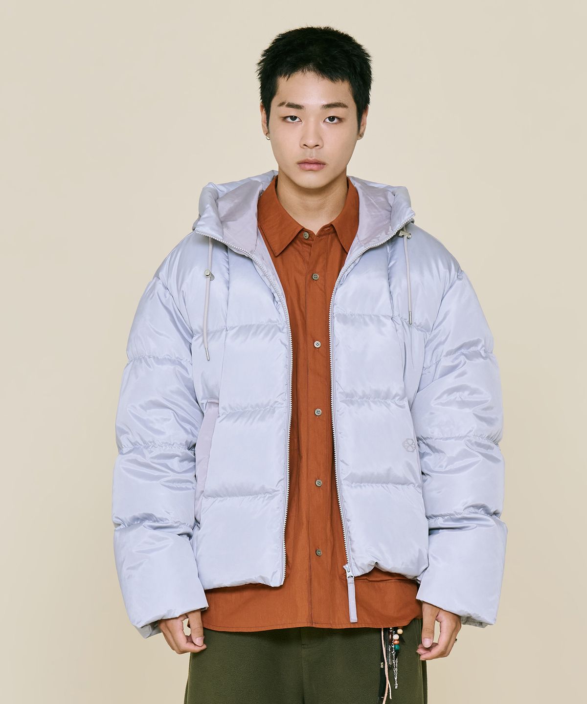 논타입(NONTYPE) CONTRAST COMFY DOWN PARKA (GREY)
