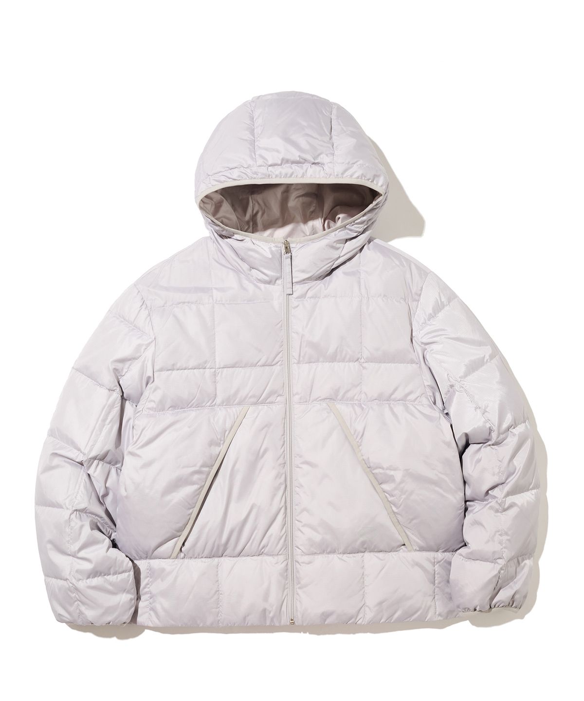 논타입(NONTYPE) BLOCK SHELL DOWN JUMPER (GREY)