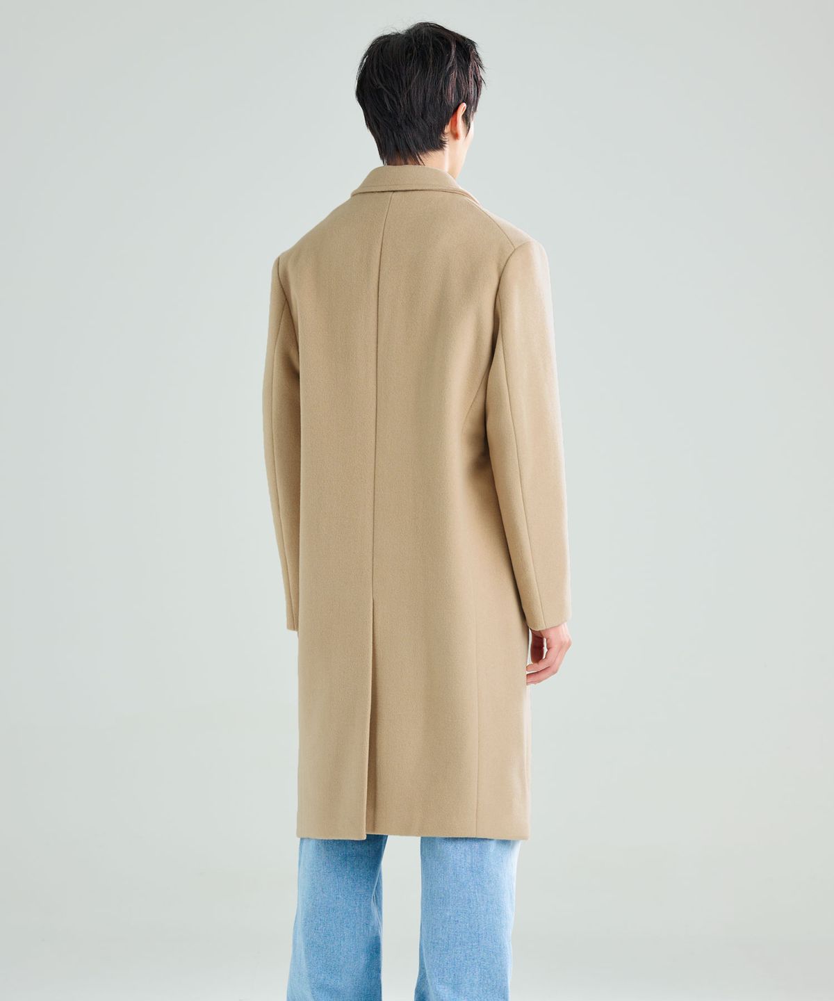 지플리시(ZPLISH) 울 싱글 롱코트 베이지