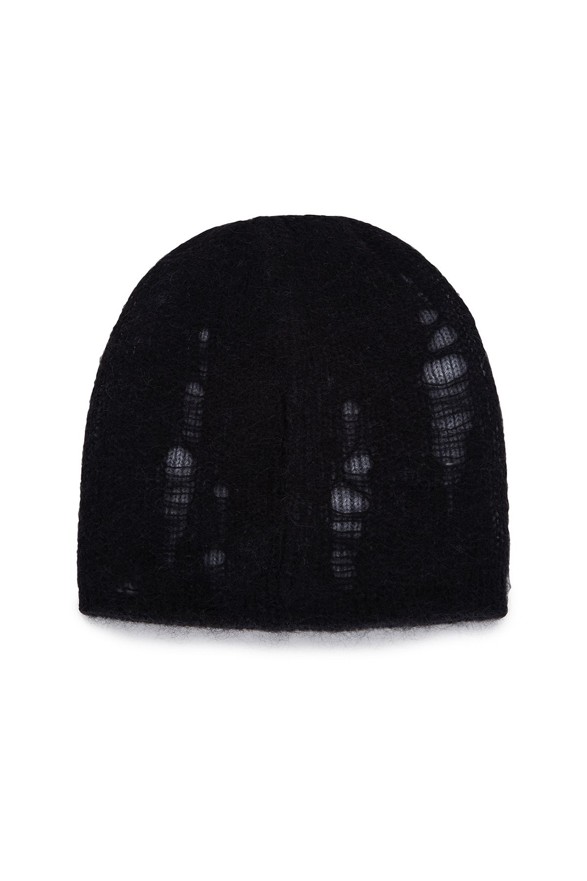 MUSINSA公式 | MATIN KIM VINTAGE LAYER KNIT BEANIE IN BLACK