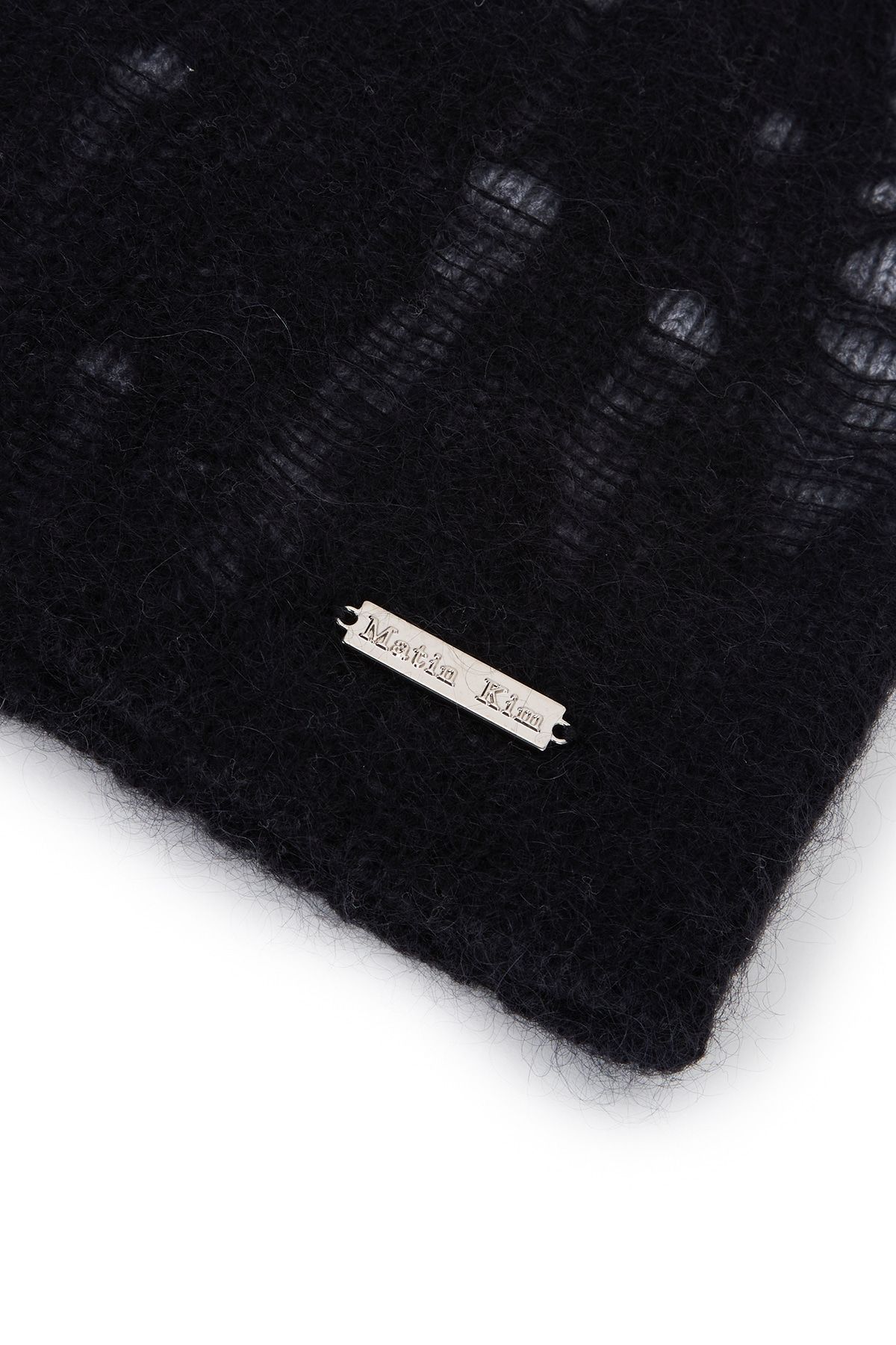 MUSINSA公式 | MATIN KIM VINTAGE LAYER KNIT BEANIE IN BLACK