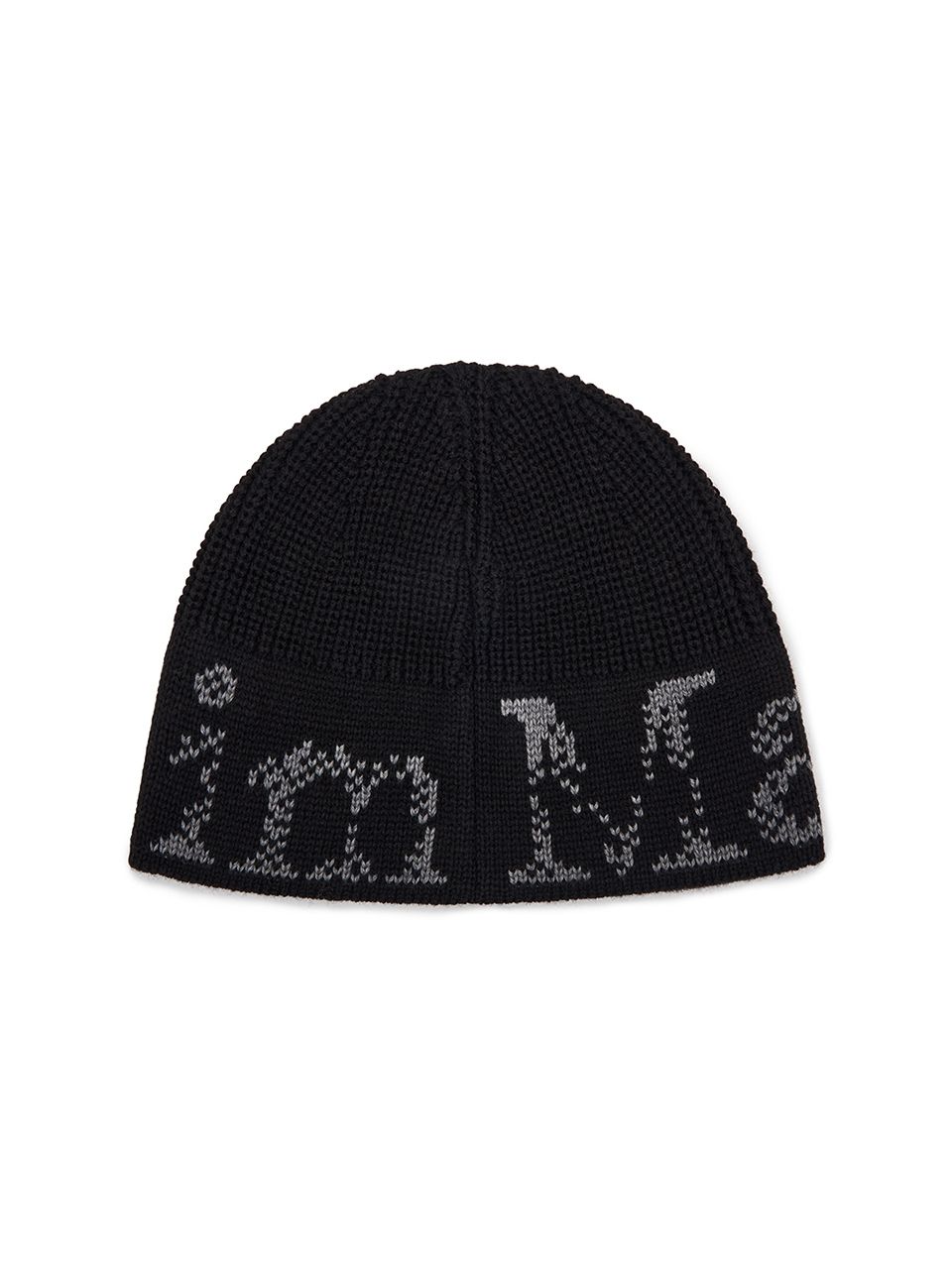 MUSINSA | MATIN KIM CRACKED LOGO BUCKET BEANIE IN BLACK