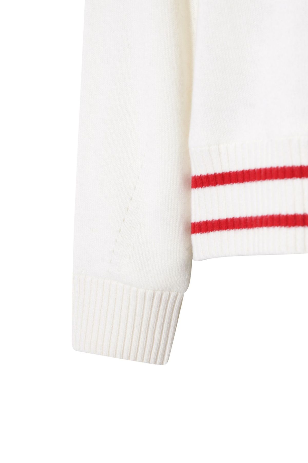 왁(WAAC) Women Asymmetrical Rib Quarter-Zip Sweater WWWAW25705IVX