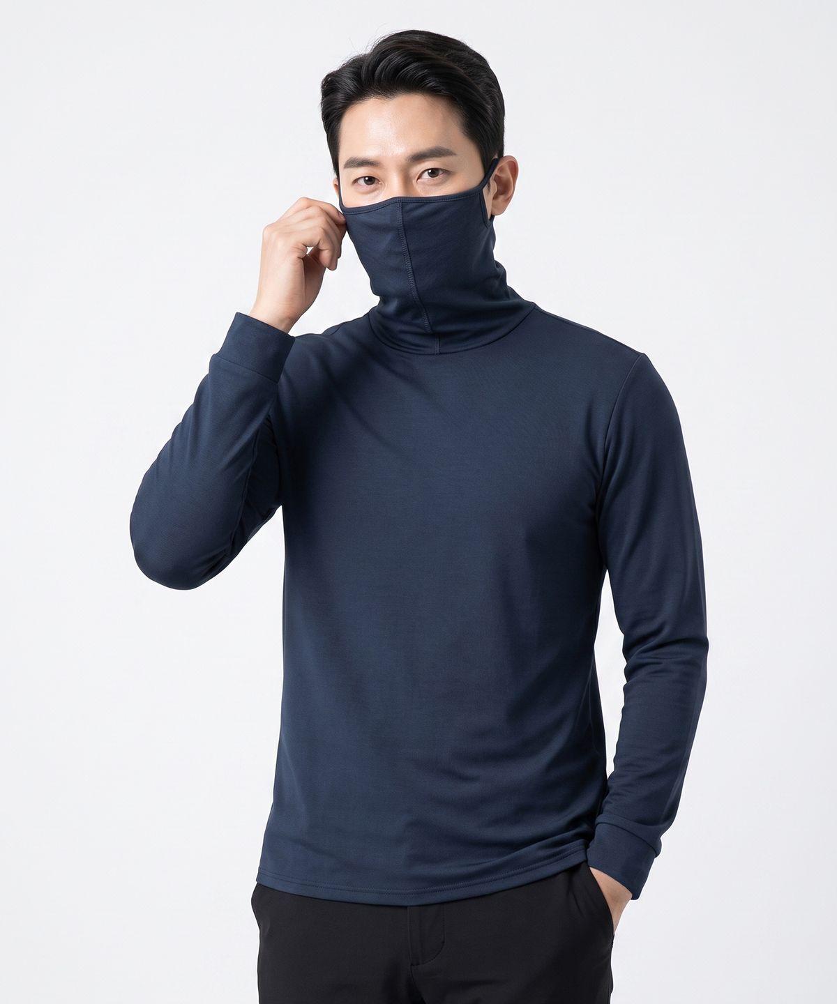 이지바이(EZBUY) 웜마스터 남성 약기모 마스크넥 티셔츠 5 Colors