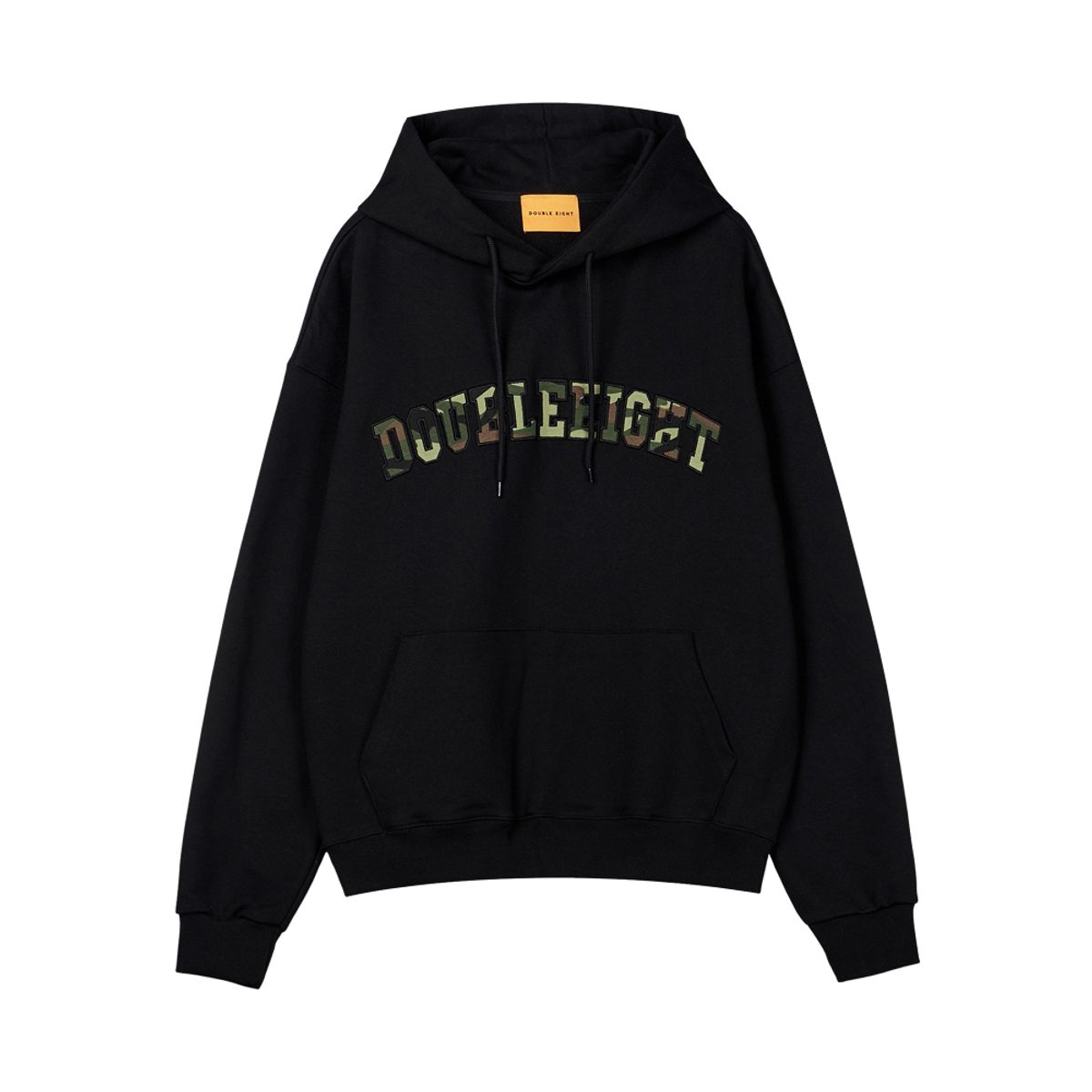 더블에잇(DOUBLE EIGHT) 카모 아플리케 후드 (블랙)