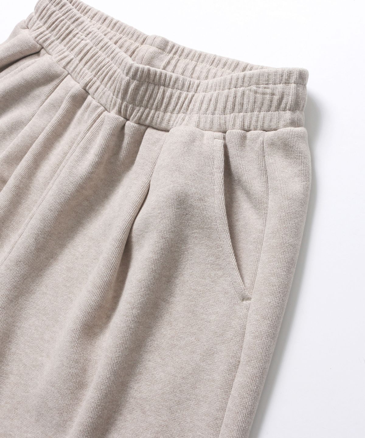 애드호크(ADHOC) 남성 기모 원턱 와이드 팬츠 (LT-BEIGE) (HBALP49)