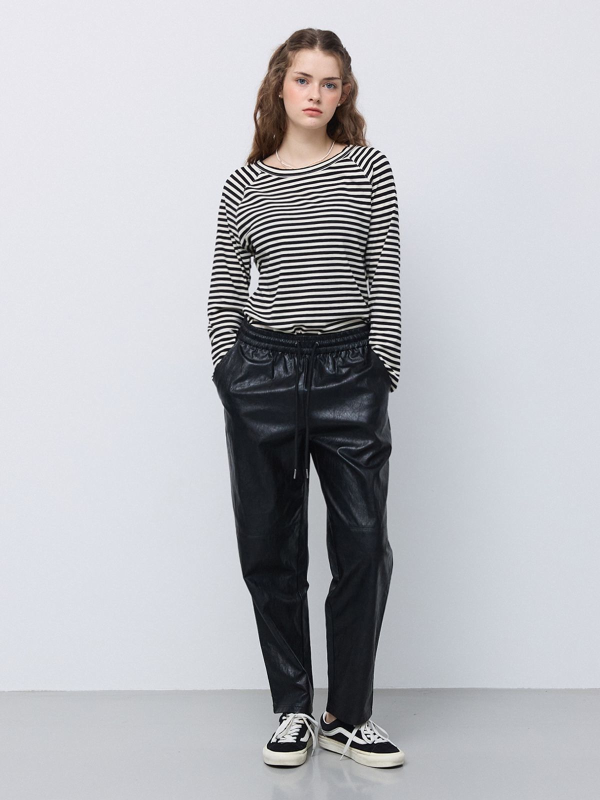 알엠알엔(RMRN) LEATHER BANDING PANTS
