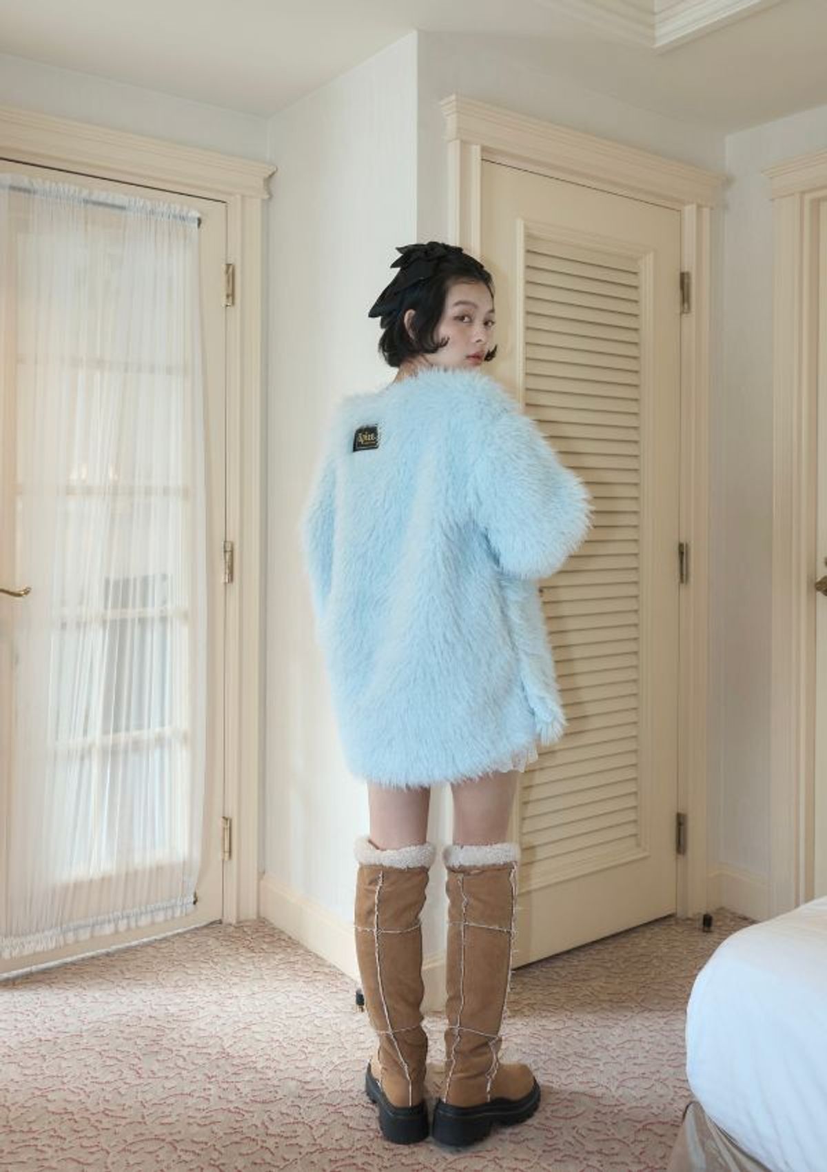 로지(ROSIE) Tiramisu V-neck Top & Dress/Soft blue
