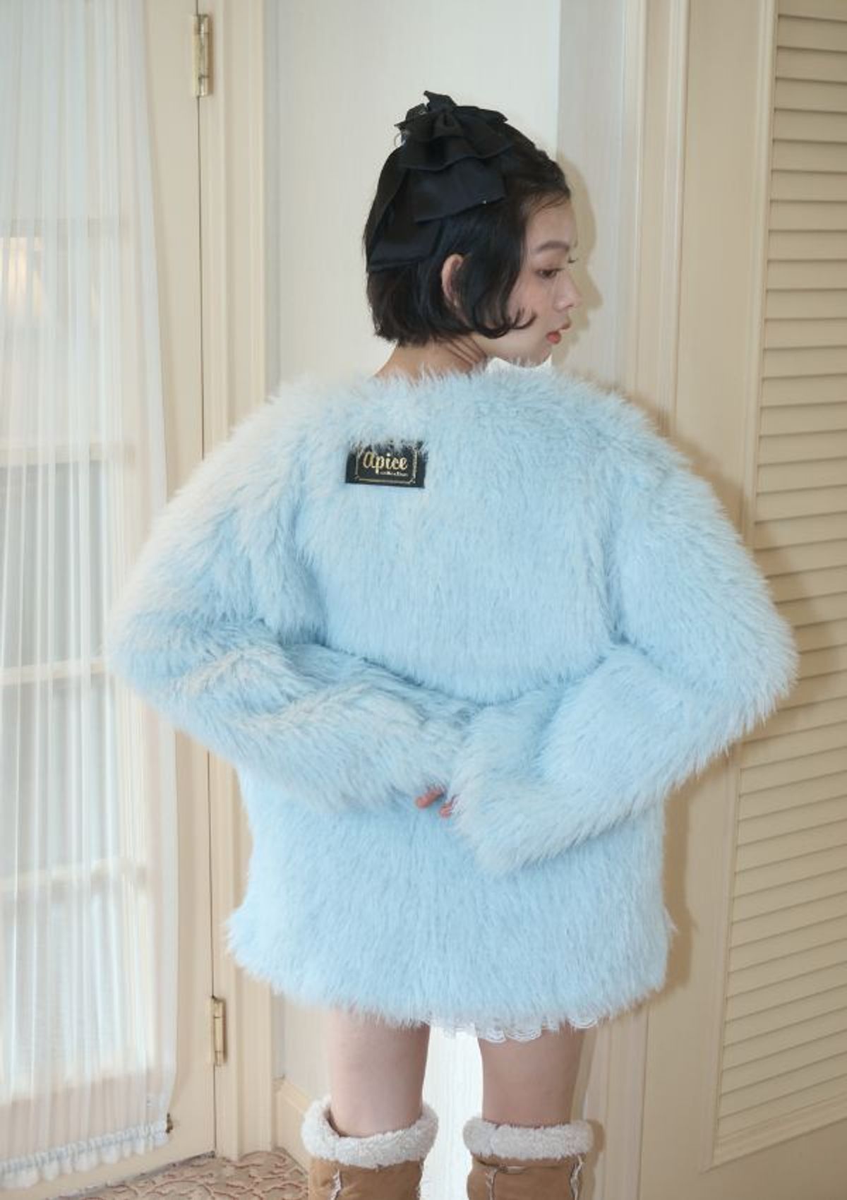 로지(ROSIE) Tiramisu V-neck Top & Dress/Soft blue
