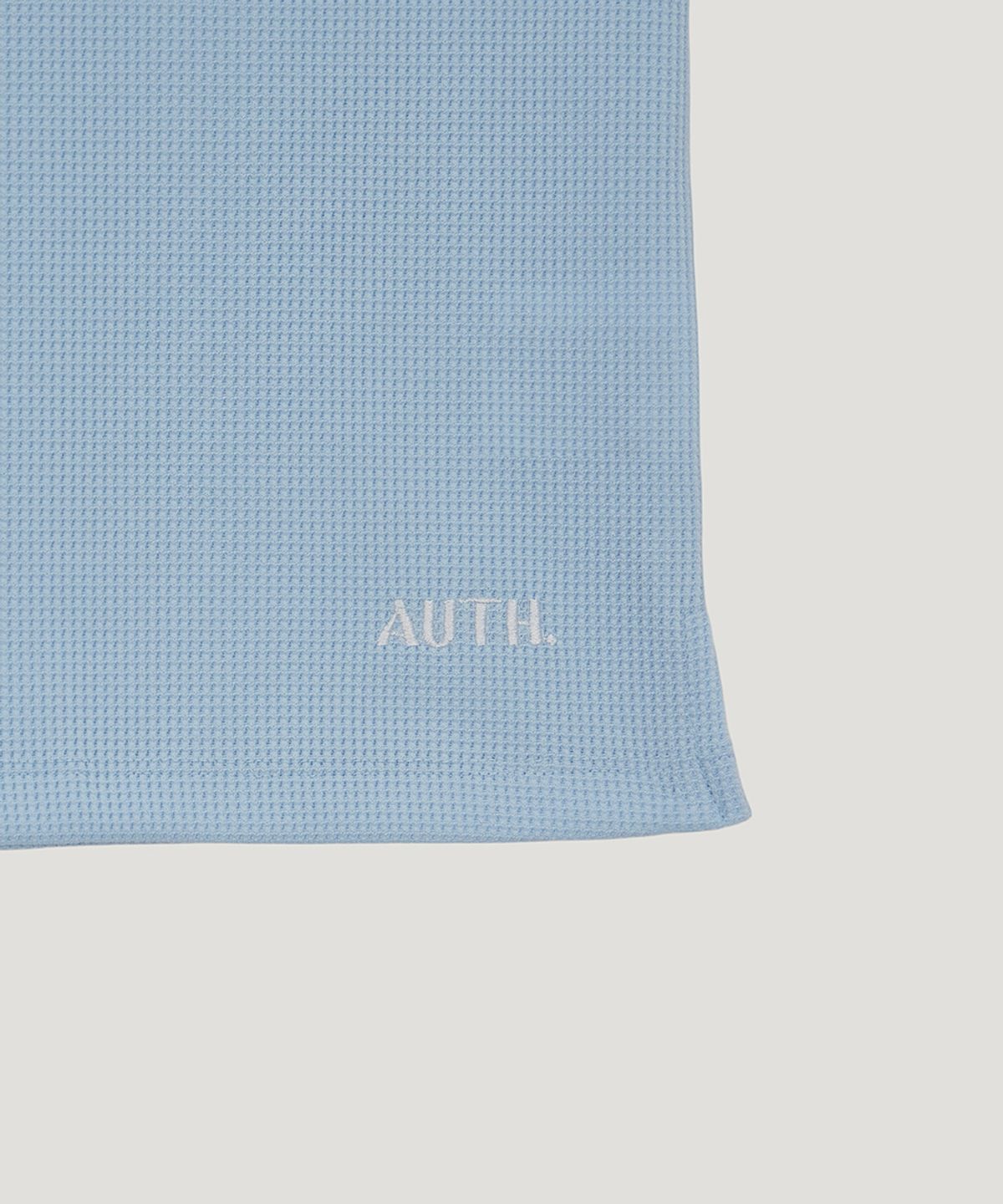어쓰(AUTH.) 와플 슬리브리스 탑 (스카이 블루)
