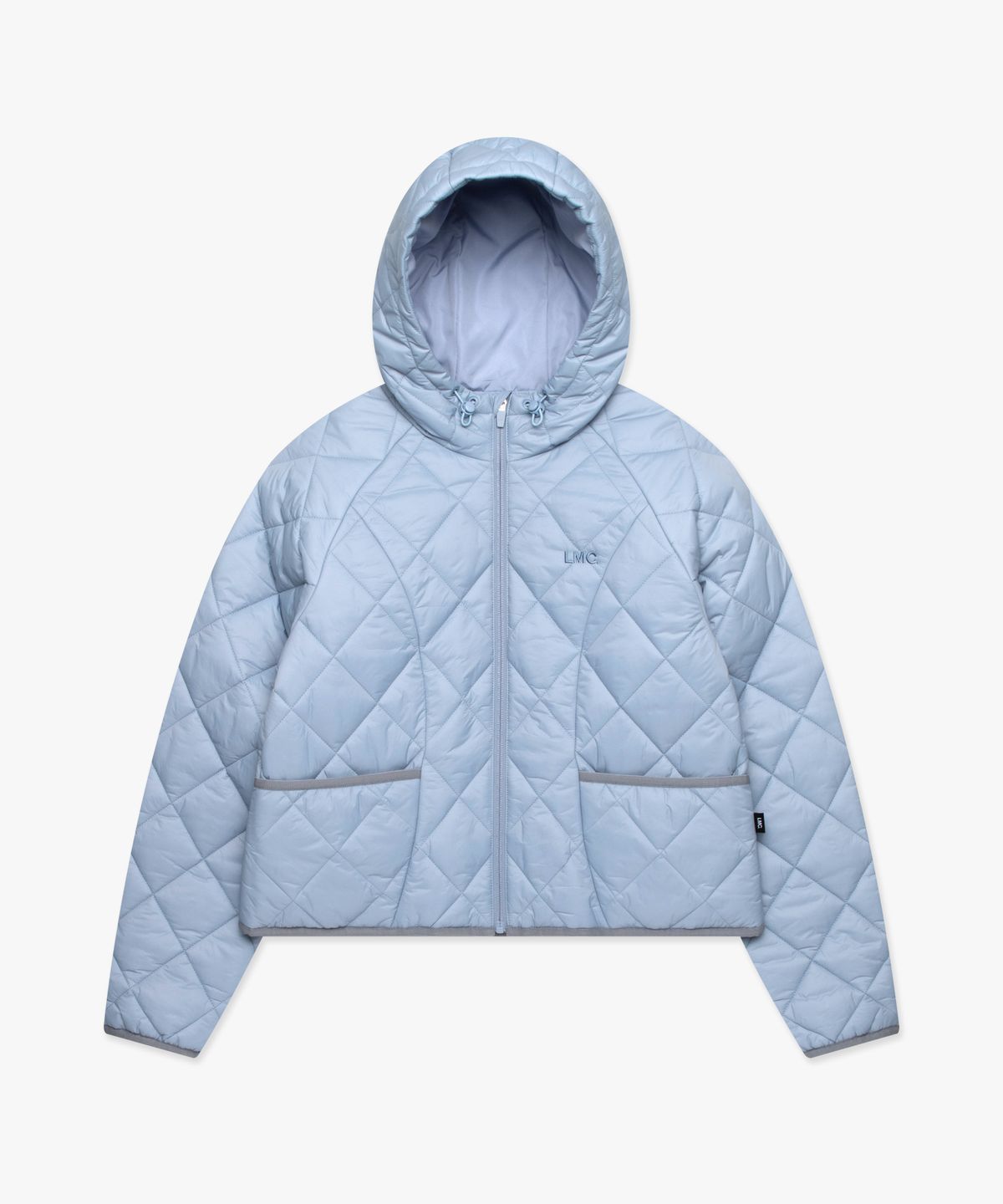 엘엠씨(LMC) WM OG QUILTED HOODIE JACKET ash blue