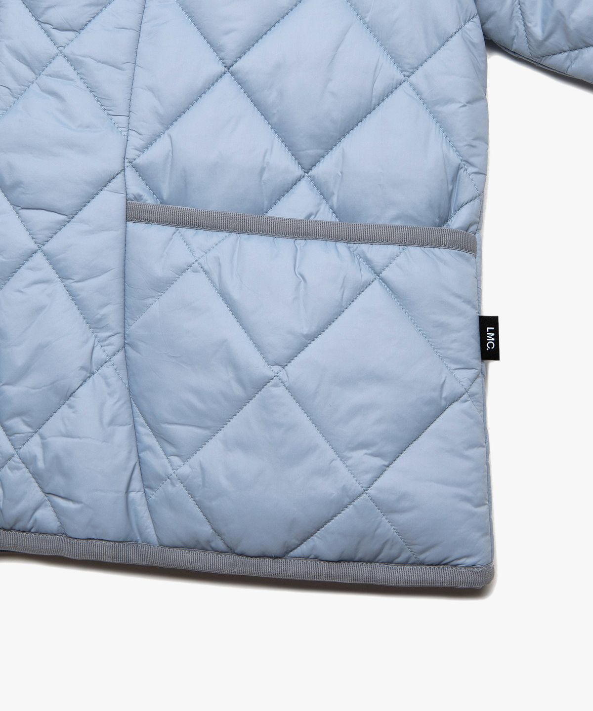 엘엠씨(LMC) WM OG QUILTED HOODIE JACKET ash blue