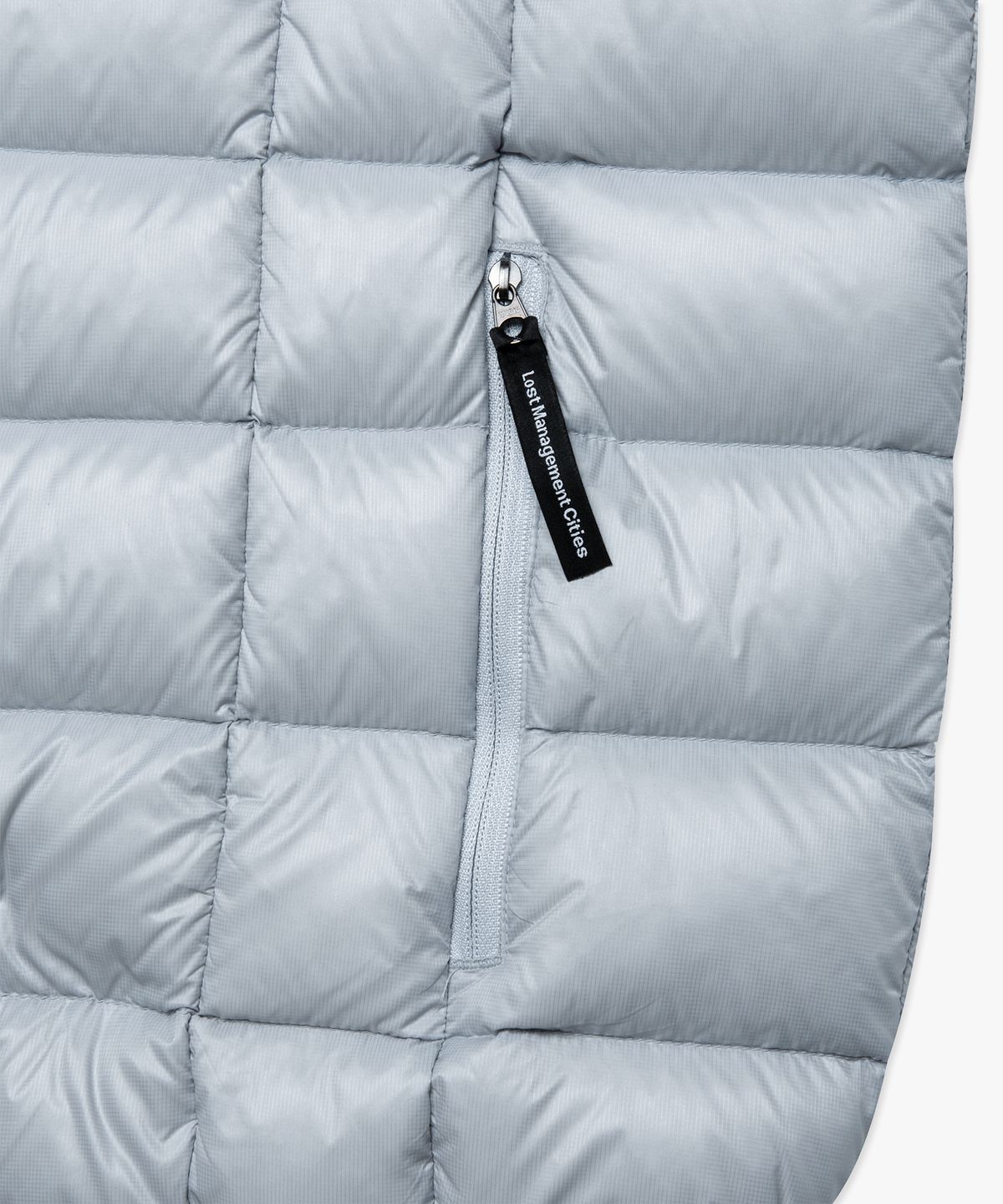 엘엠씨(LMC) OVAL GLOBE LIGHT WEIGHT HOODED DOWN JACKET light gray