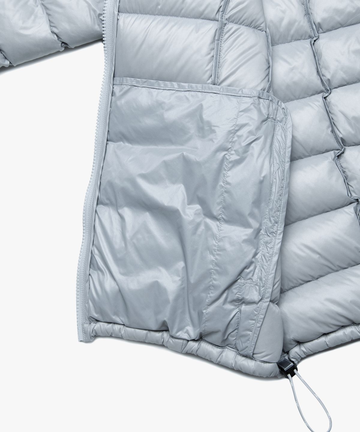 엘엠씨(LMC) OVAL GLOBE LIGHT WEIGHT HOODED DOWN JACKET light gray