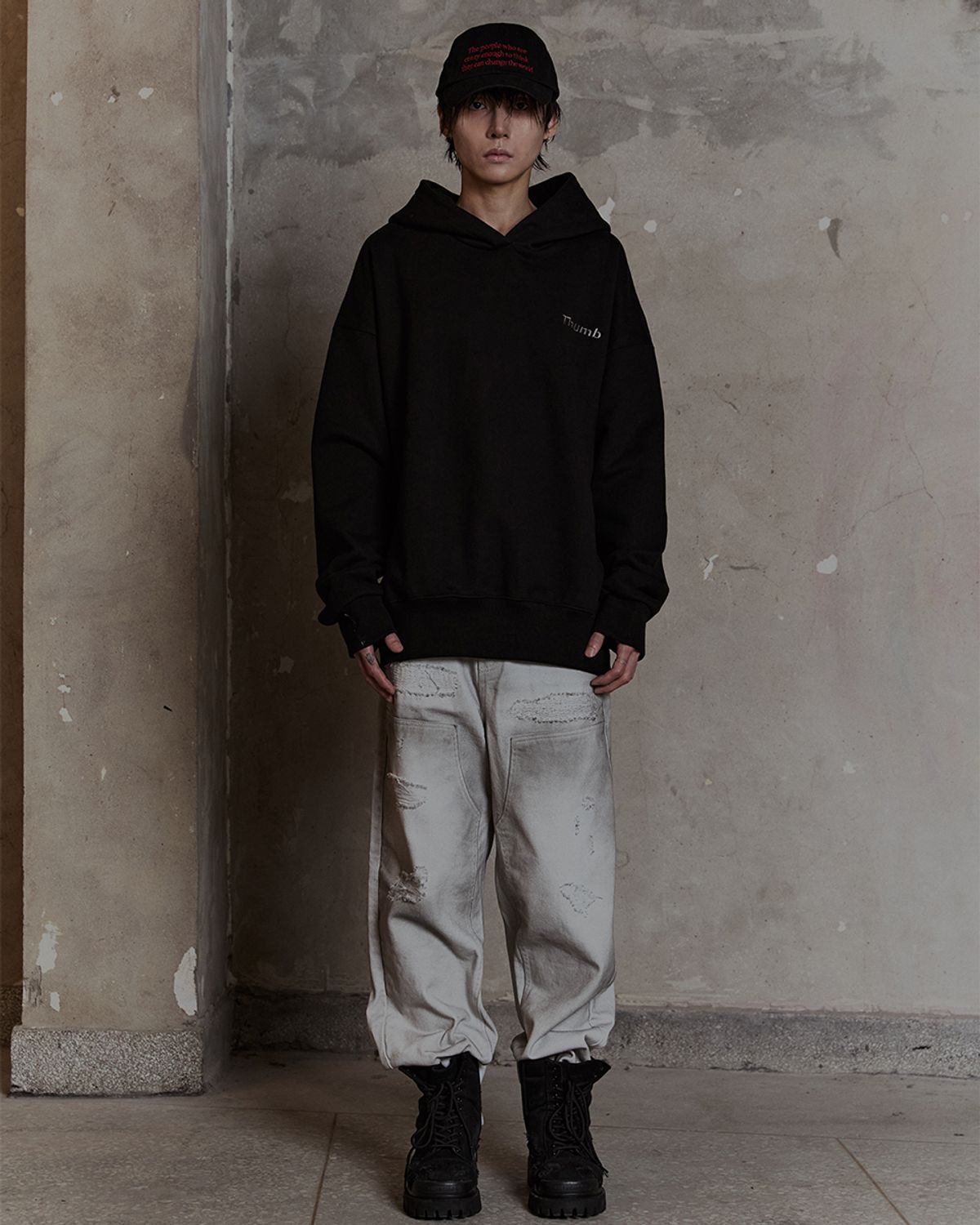 덤(THUMB) DECONSTRUCTED VISION HOODIE