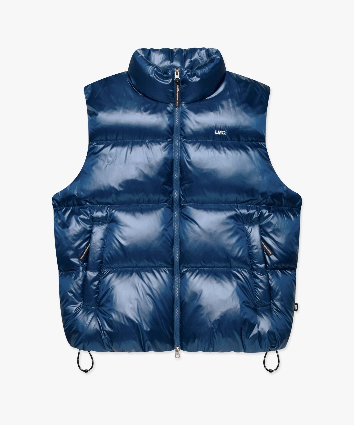 MUSINSA公式 | LMC OG GLOSSY PUFFER DUCK DOWN VEST blue