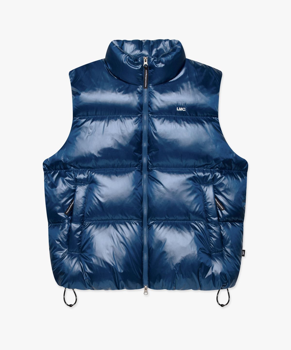 엘엠씨(LMC) OG GLOSSY PUFFER DUCK DOWN VEST blue