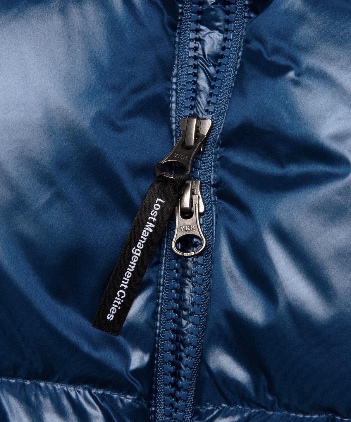엘엠씨(LMC) OG GLOSSY PUFFER DUCK DOWN VEST blue