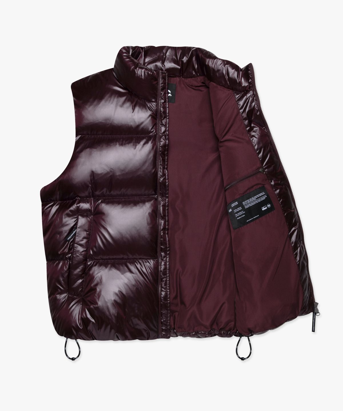 엘엠씨(LMC) OG GLOSSY PUFFER DUCK DOWN VEST burgundy