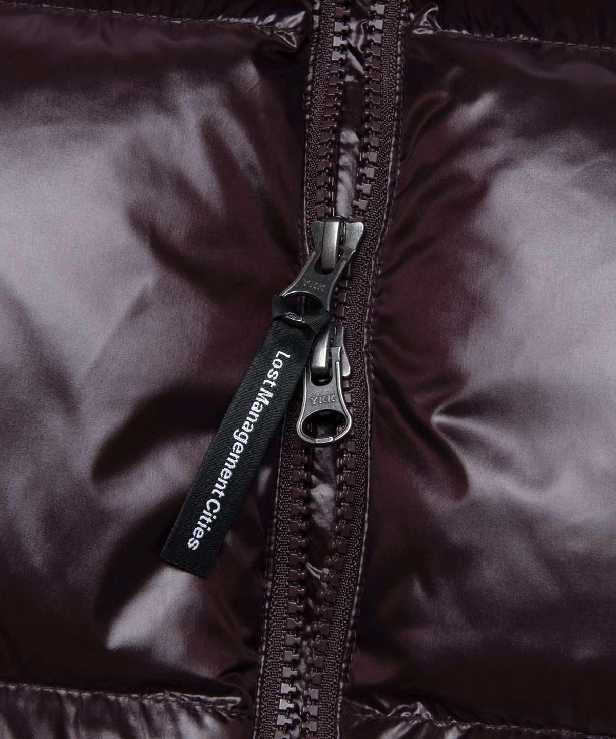 엘엠씨(LMC) OG GLOSSY PUFFER DUCK DOWN VEST burgundy