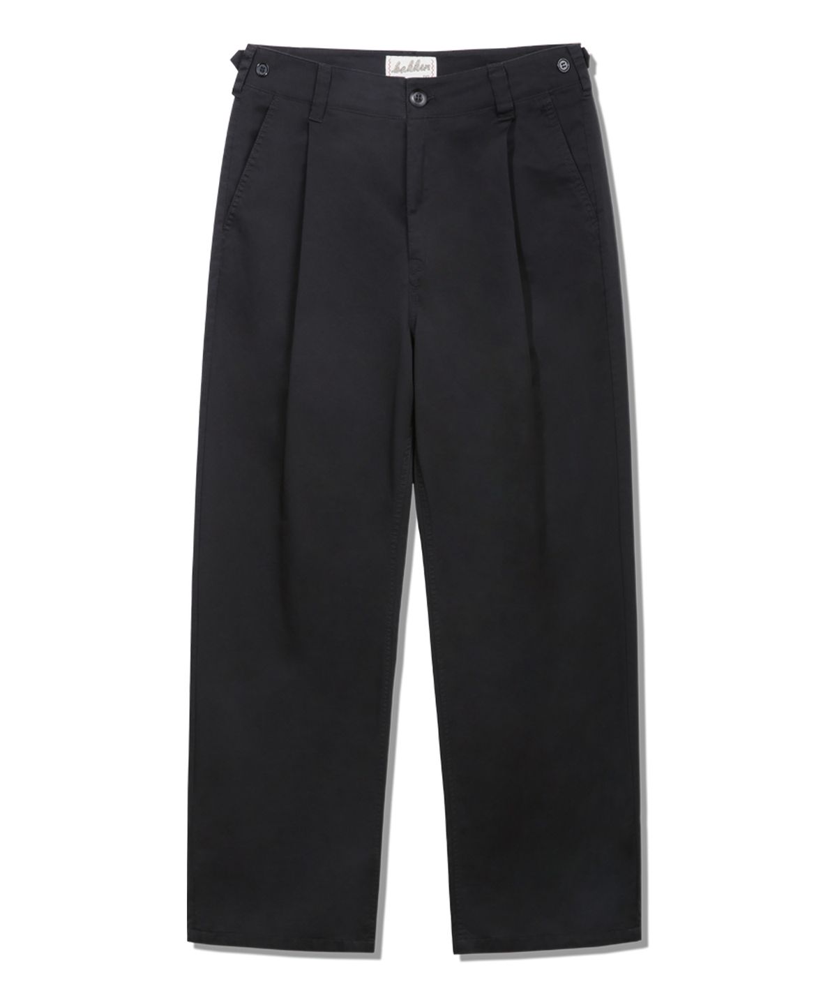 바켄(BAKKEN) 비조 디테일 데일리 스트레이트 코튼 팬츠 BK7823_블랙