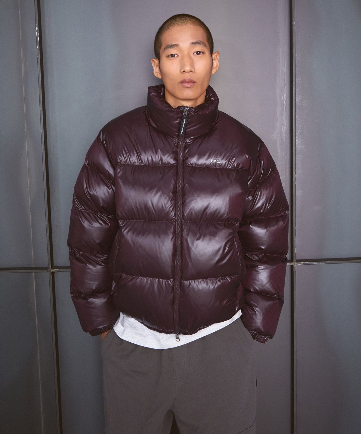 엘엠씨(LMC) OG GLOSSY PUFFER DUCK DOWN PARKA blue