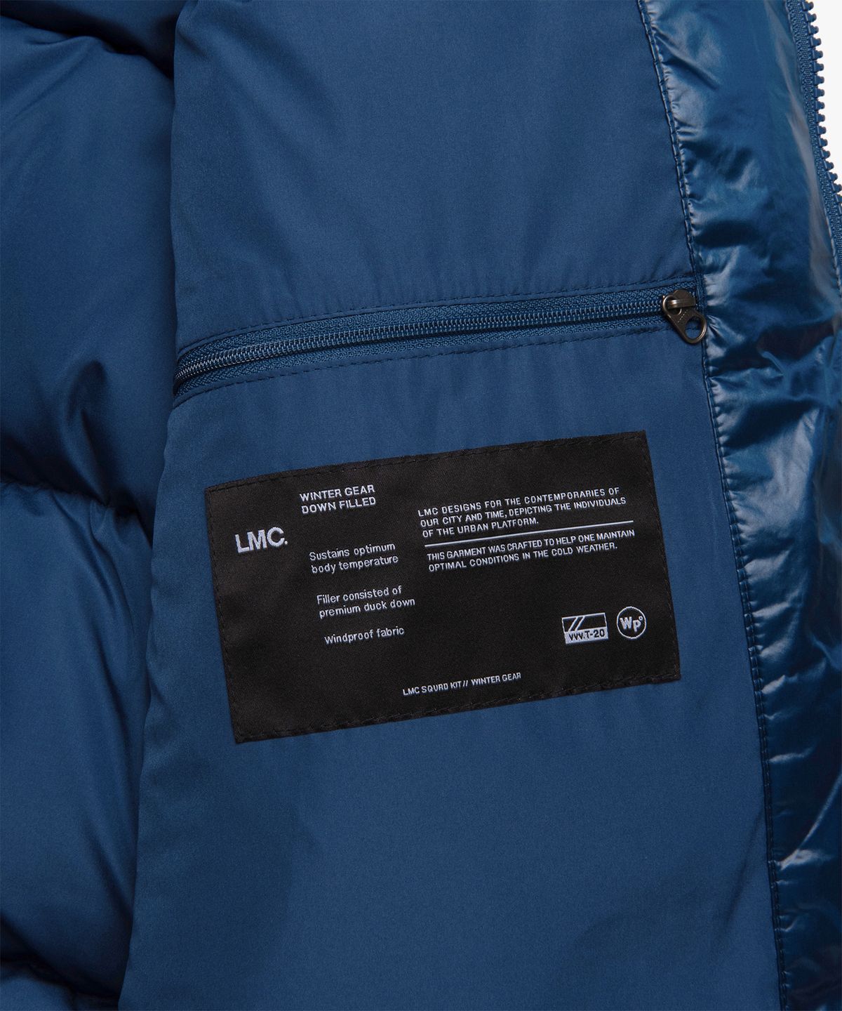 엘엠씨(LMC) OG GLOSSY PUFFER DUCK DOWN PARKA blue