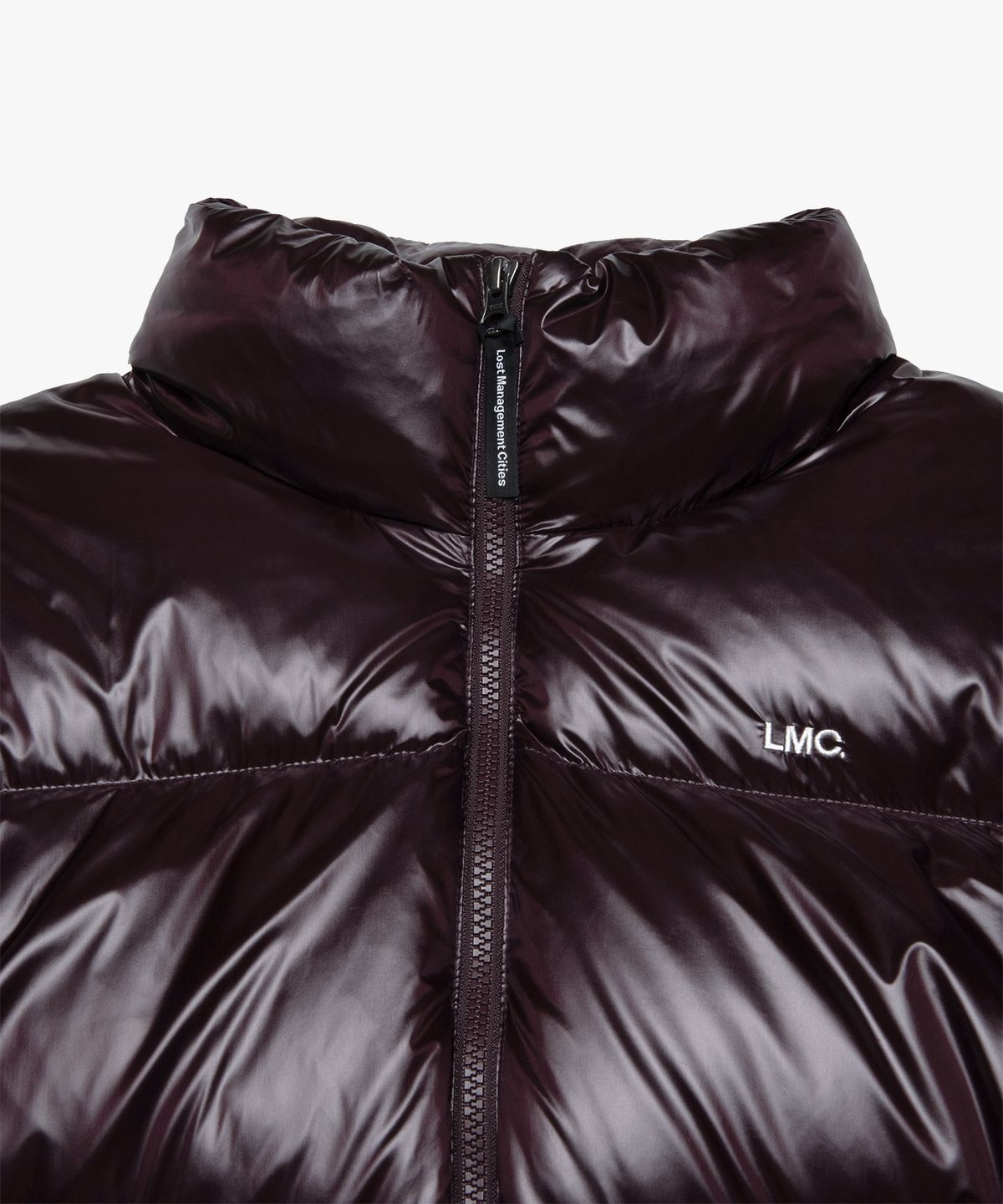 엘엠씨(LMC) OG GLOSSY PUFFER DUCK DOWN PARKA burgundy