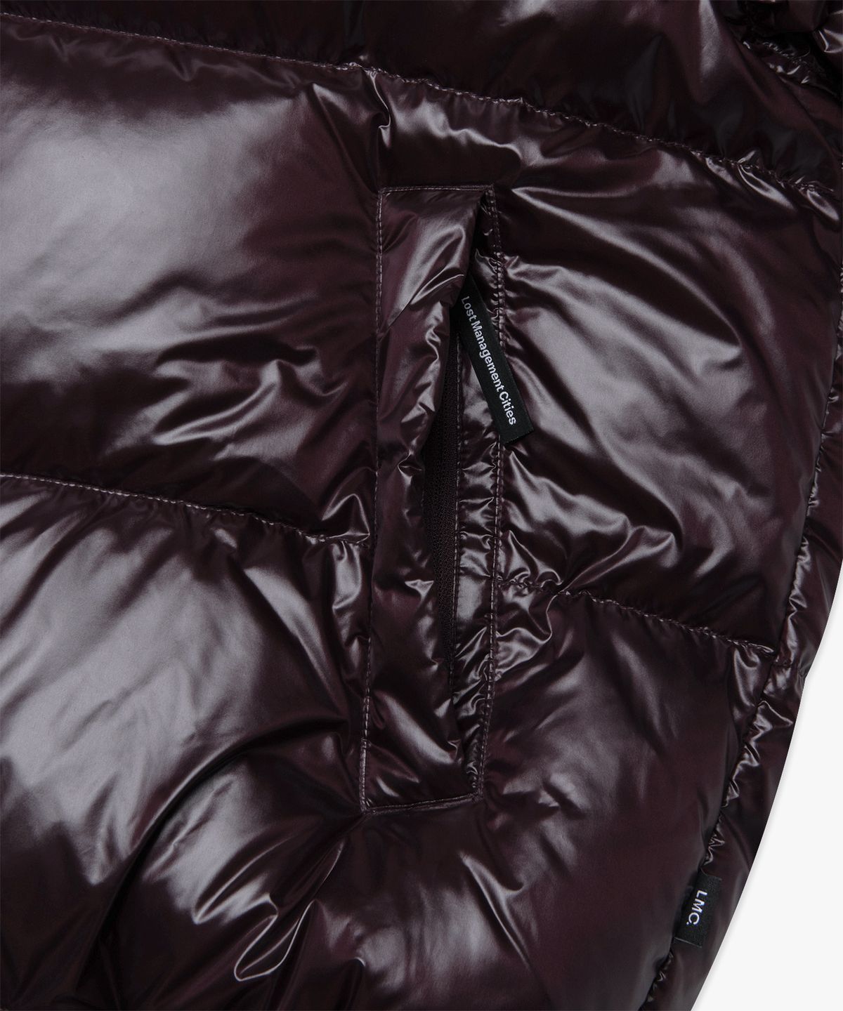 엘엠씨(LMC) OG GLOSSY PUFFER DUCK DOWN PARKA burgundy