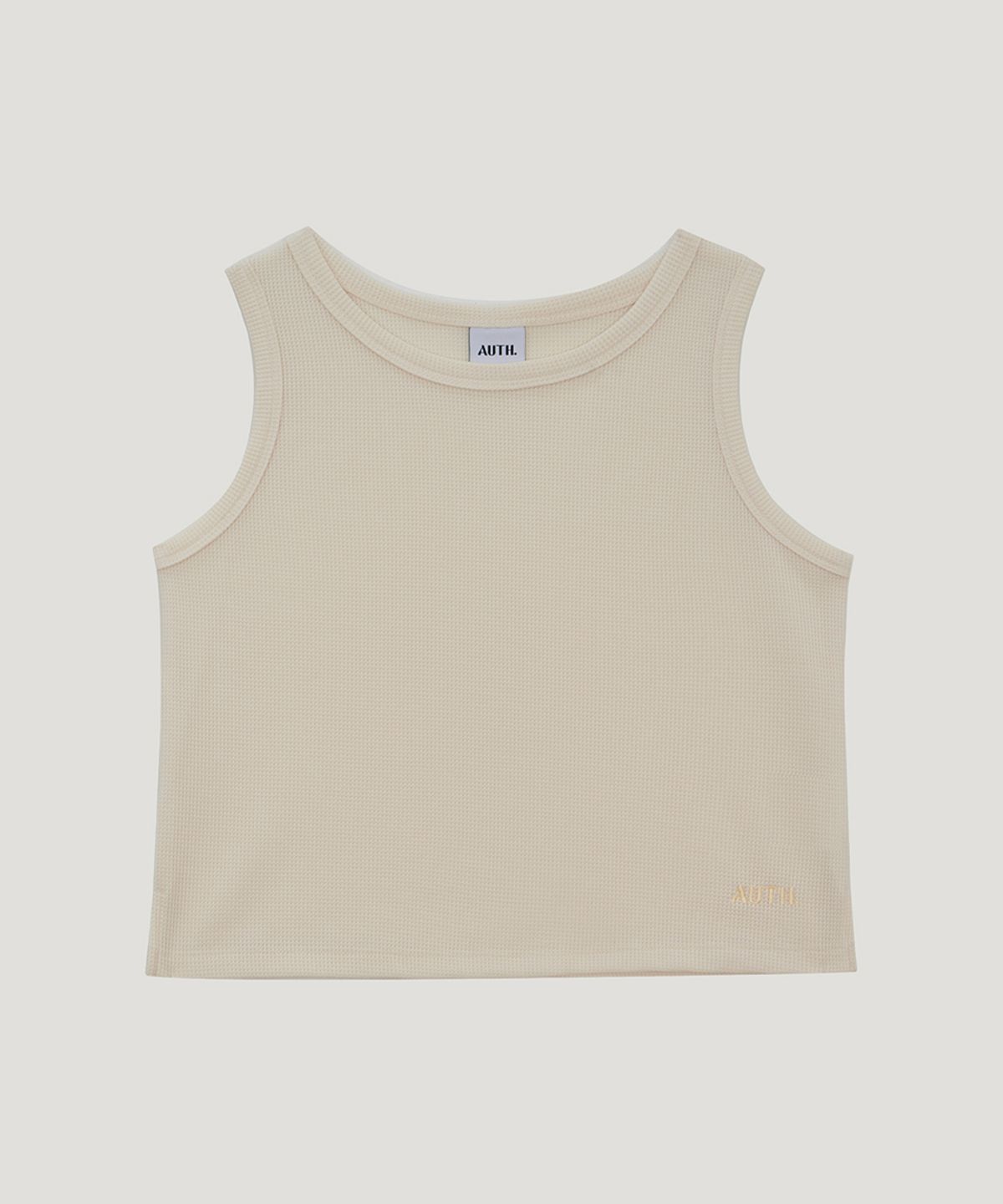 어쓰(AUTH.) 와플 슬리브리스 탑 (크림)