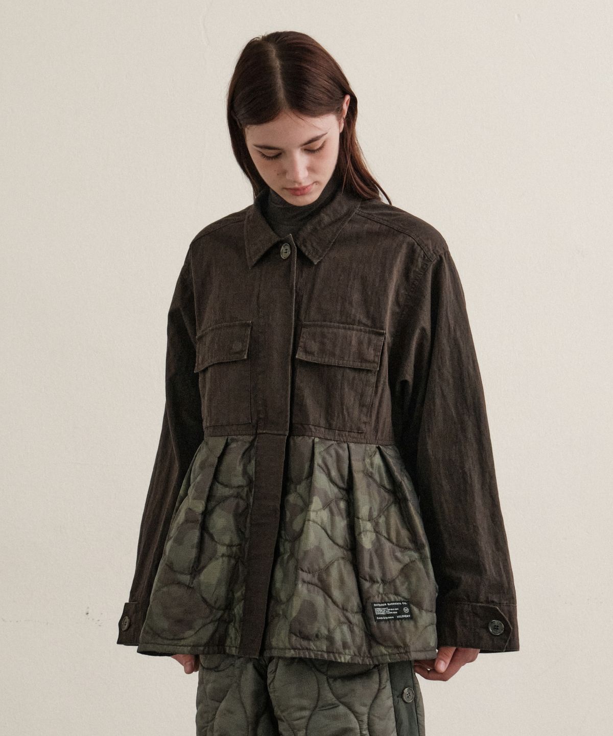 힐리먼트(HELEMENT) 여성 오페라 패딩 자켓 (D/KHAKI)