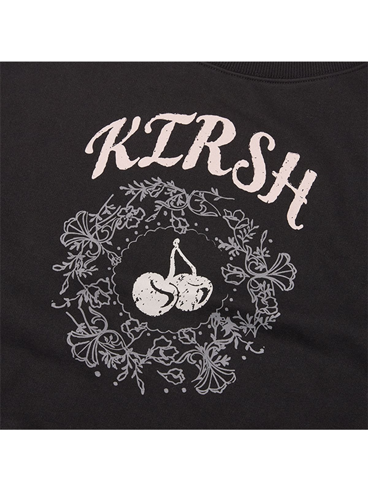 키르시(KIRSH) 빈티지그래픽 오프숄더 스웻셔츠 [블랙]